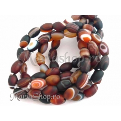 Agate frosted rice 9mm maro x3